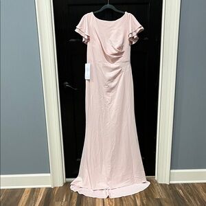 Azazie Blush Pink Maxi Dress